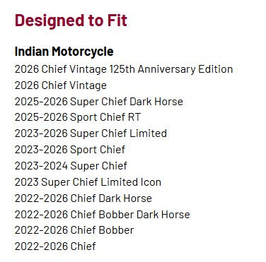 Indian Motorcycle All Weather Vinyl Black Saddlebags - Chief