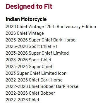 Indian Motorcycle Saddlebag Mounting Spools - Chief
