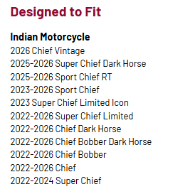 Indian Motorcycle Forward Foot Controls - Chief