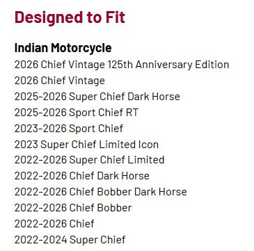 Indian Motorcycle Comfort+ Chief Solo Seat, Black