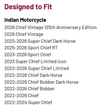 Indian Motorcycle Chief Saddlebags Black