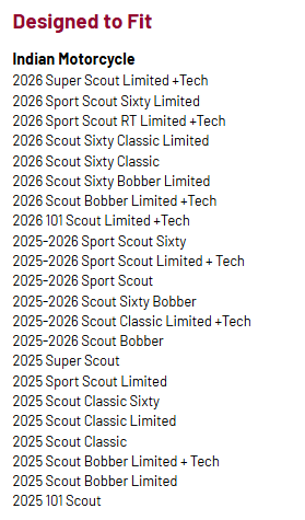 Indian Motorcycle Syndicate Seat - Scout
