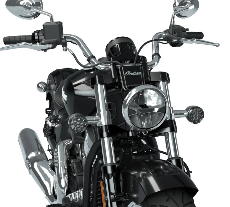 Indian Motorcycle Scout Classic Smoked Turn Signals - Chrome