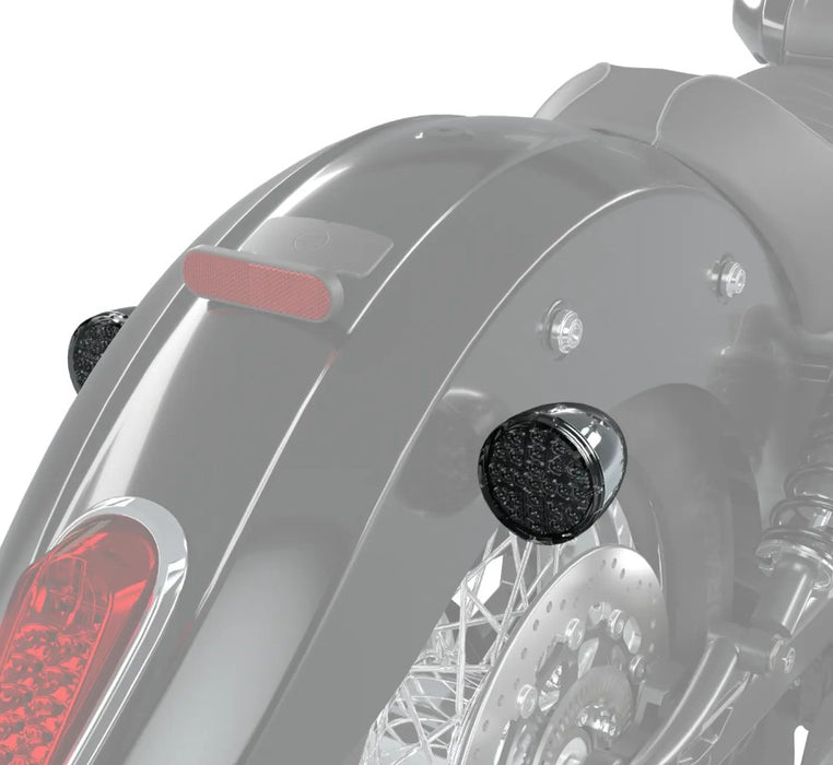 Indian Motorcycle Scout Classic Smoked Turn Signals - Chrome