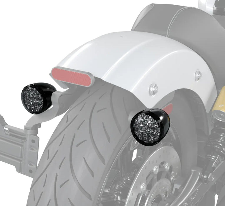 Indian Motorcycle Scout 101 Smoked Turn Signals - Gloss Black