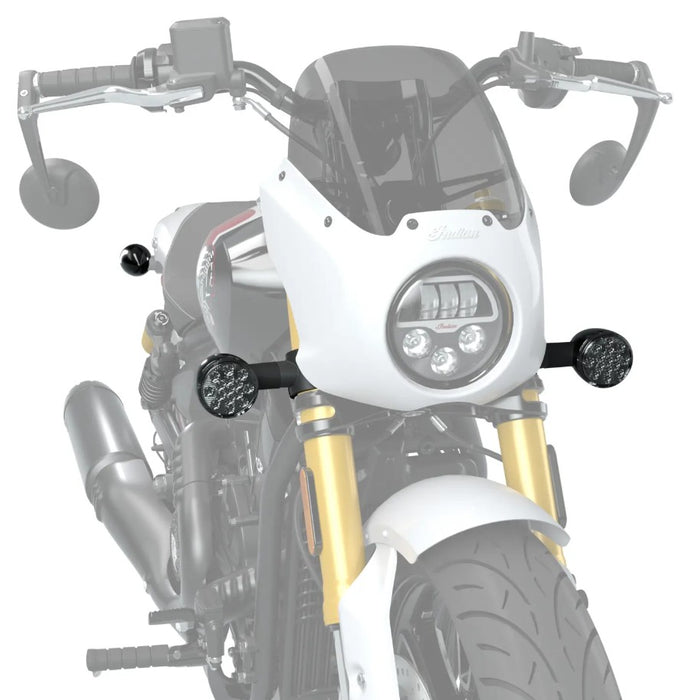 Indian Motorcycle Scout 101 Smoked Turn Signals - Gloss Black