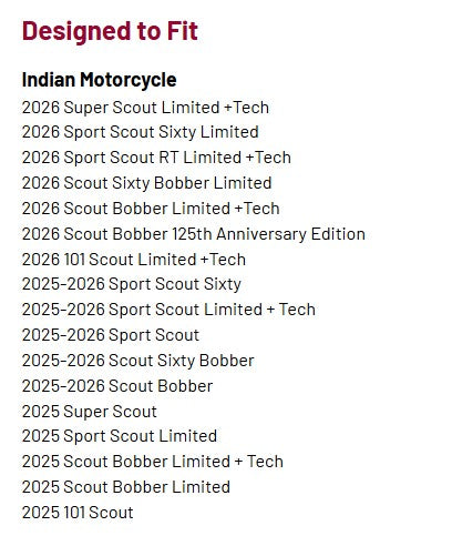 Indian Motorcycle Scout Turn Signal Relocation Kit