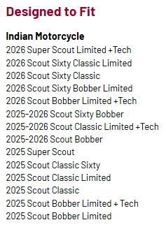 Indian Motorcycle Reduced Reach Handlebars for Scout - Chrome