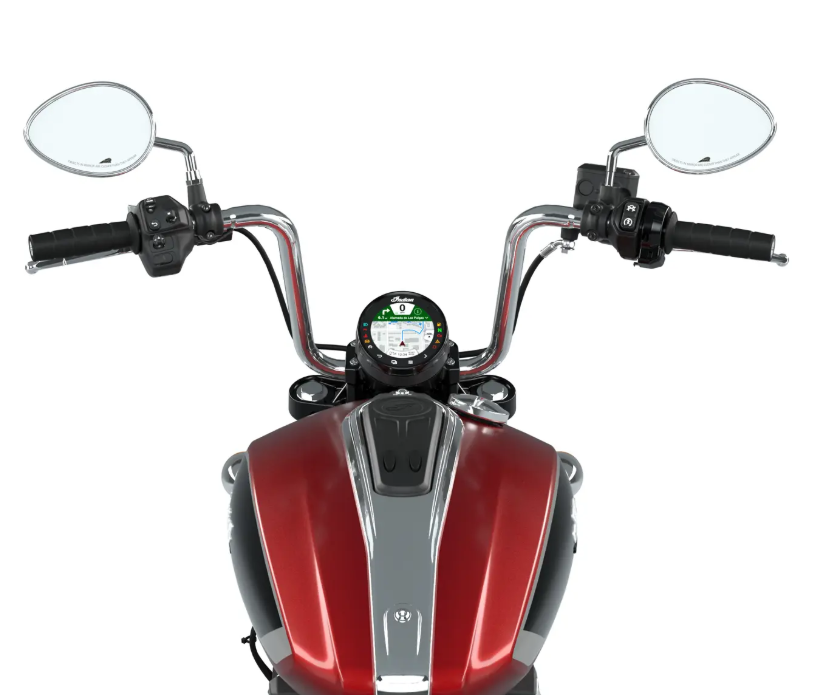 Indian Motorcycle 10in Ape Hanger Handlebars for Scout - Chrome