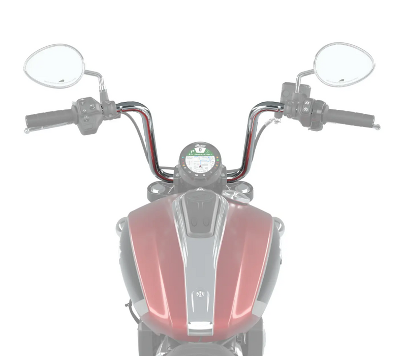 Indian Motorcycle 10in Ape Hanger Handlebars for Scout - Chrome