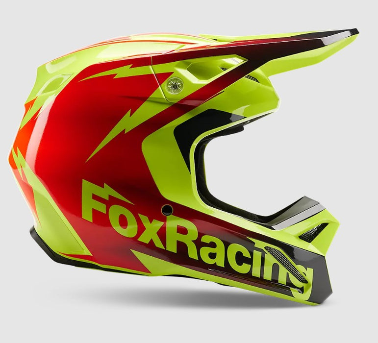 Fox Racing V1 Statk Helmet - Red/Yellow