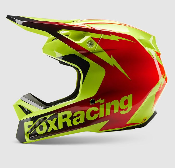 Fox Racing V1 Statk Helmet - Red/Yellow
