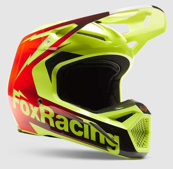 Fox Racing V1 Statk Helmet - Red/Yellow
