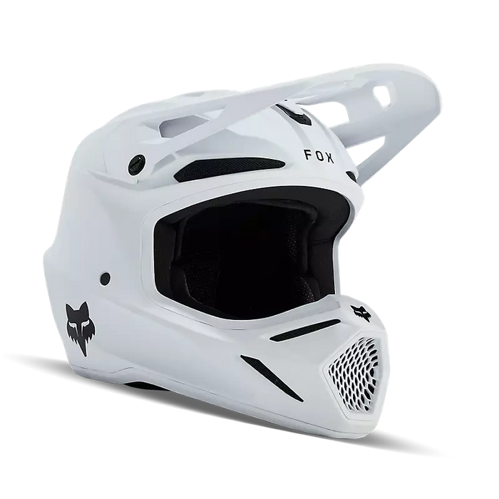 Fox Racing V3 Solid Helmet - Matte White