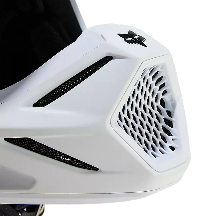 Fox Racing V3 Solid Helmet - Matte White