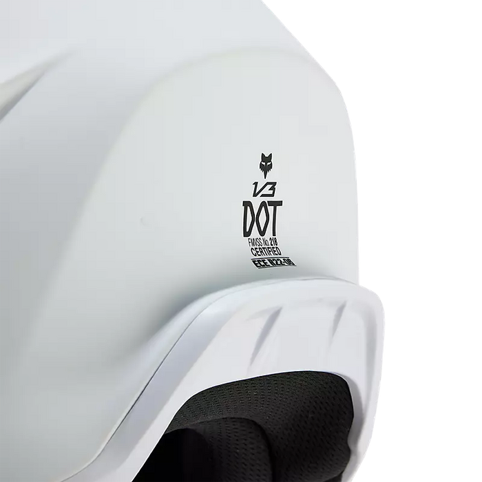 Fox Racing V3 Solid Helmet - Matte White