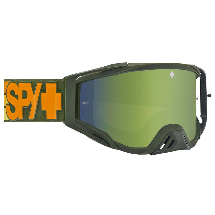 Spy Optics Goggles Foundation Plus  Speedway Matte Green -  Smoke Olive Mirror &  Clear