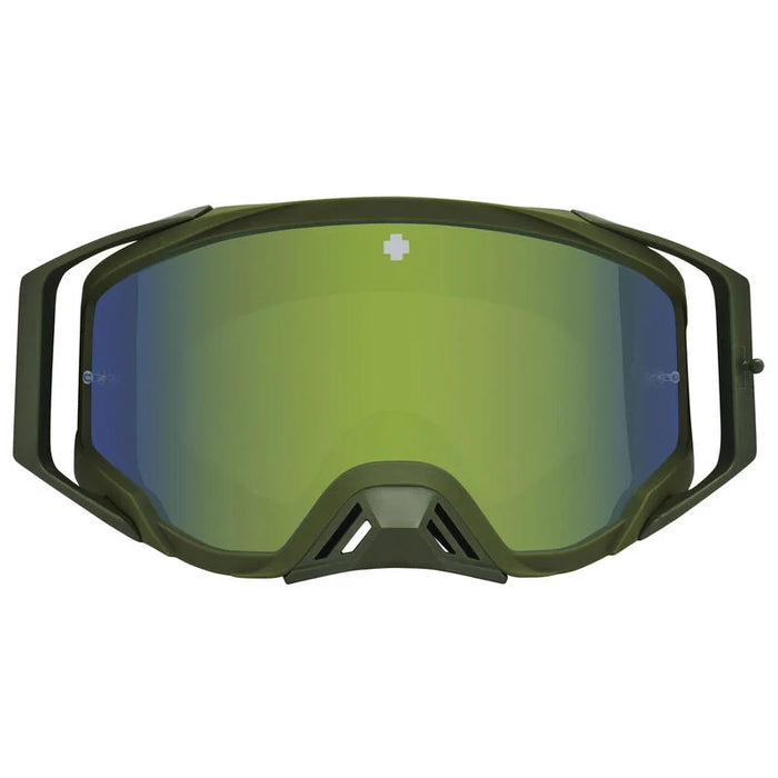 Spy Optics Goggles Foundation Plus  Speedway Matte Green -  Smoke Olive Mirror &  Clear