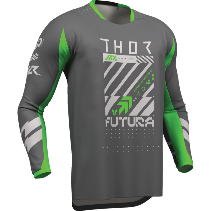 Launchmode Futura Jersey - Charcoal/Green