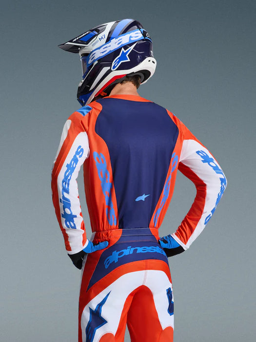 Fluid Grid Jersey - Orange/UCLA Blue