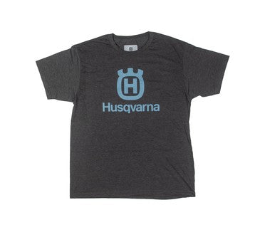 Husqvarna Motorcycle Stacked Logo Tee - Charcoal