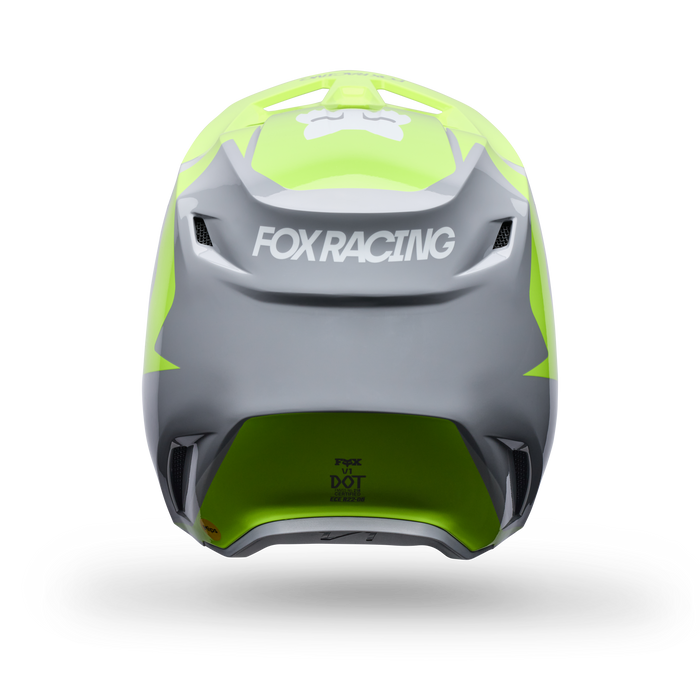 Fox Racing V1 Frame Helmet - Grey/Yellow