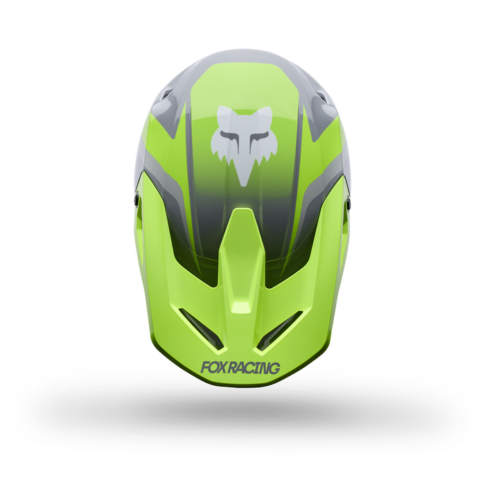 Fox Racing V1 Frame Helmet - Grey/Yellow