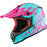 CKX Youth TX019Y Offroad Helmet - Error Teal/Pink