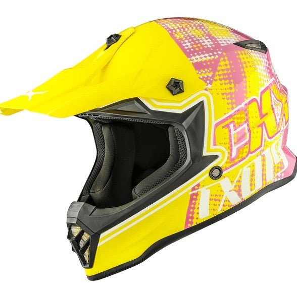 CKX Youth TX019Y Offroad Helmet - Gleam Yel/Pnk
