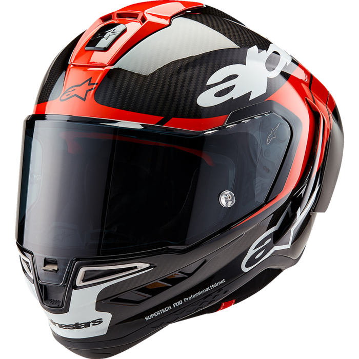 Supertech R10 Element Helmet - Carbon Black/Red/White