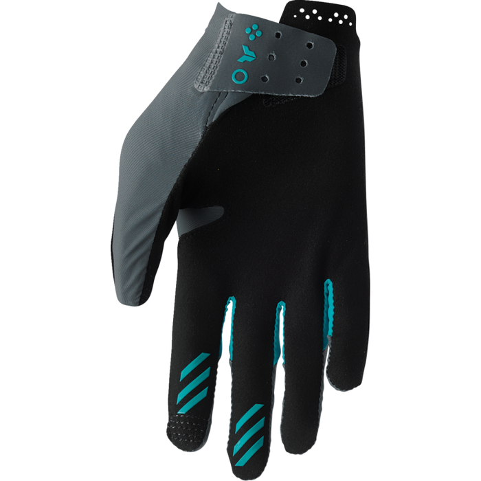 Thor Ladies Sportmode Gloves - Gray/Aqua