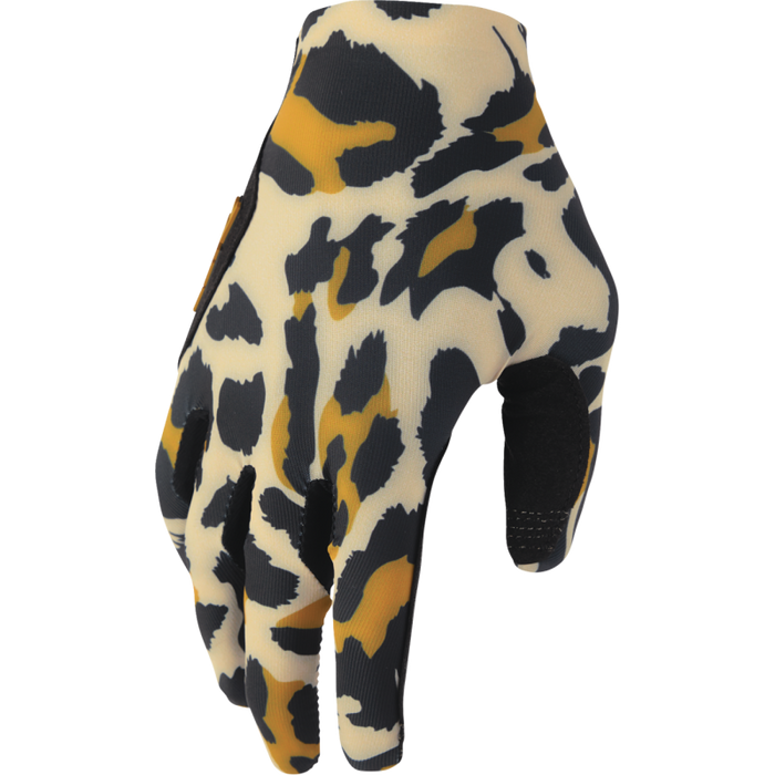 Ladies Sportmode Cheetah Gloves - Tan/Black