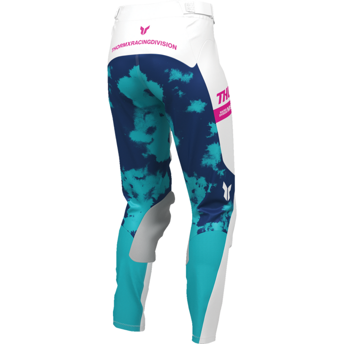 Ladies Launchmode Bleach Pants - White/Aqua