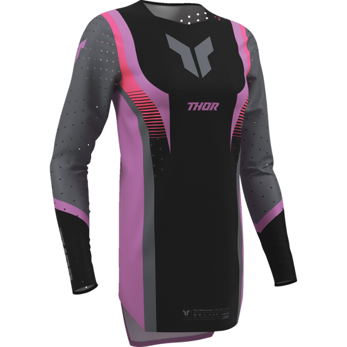 Ladies Sportmode Velocity Jersey - Black/Orchid