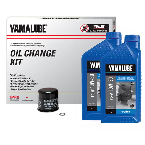YAMAHA Yamalube® 10W-30 4M Marine Performance Oil Change Kit - OB (2 L) OBM-OILCH-KT-01