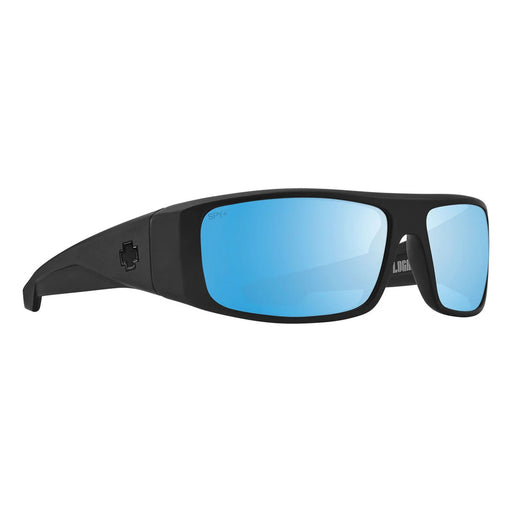 Spy Optics Sunglasses Logan Matte Black -  Happy Boost Polar Ice  Blue Mirror
