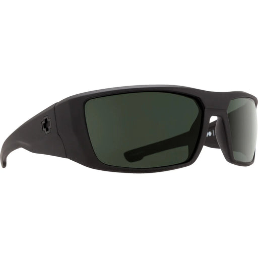 Spy Optics Sunglasses Dirk Soft Matte Black - Happy Gray Green Polar