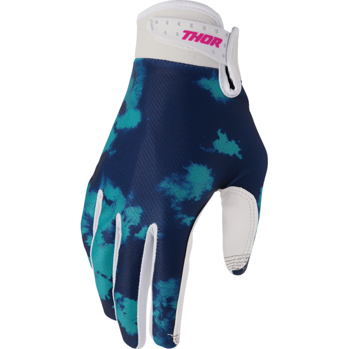 Launchmode Bleach Gloves - White/Aqua