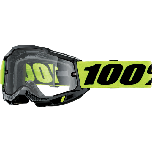 ACCURI 2 ENDURO MOTO GOGGLE NEON YELLOW - CLEAR LENS