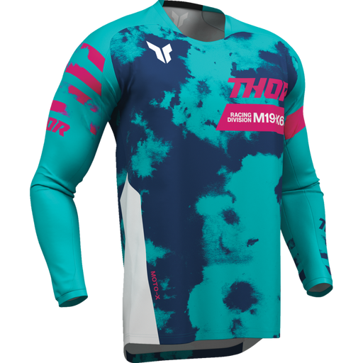 Thor Launchmode Bleach Jersey - White/Aqua