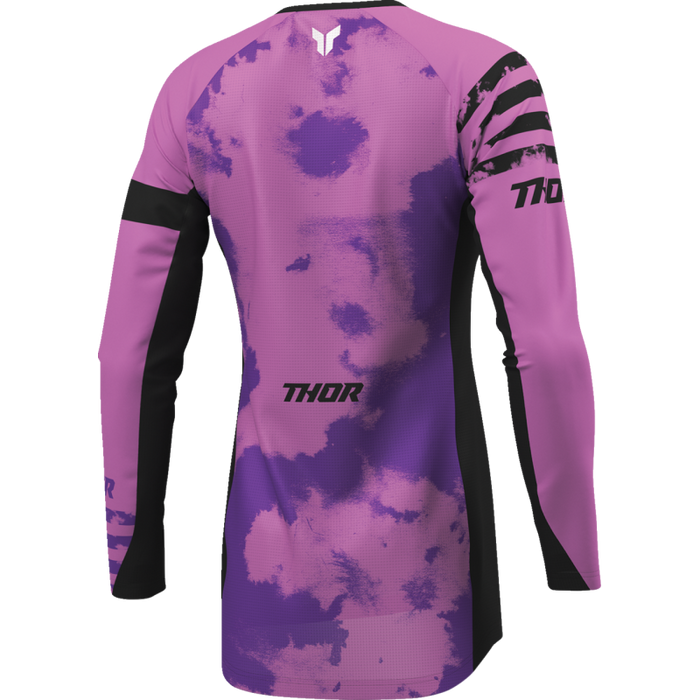 Ladies Launchmode Bleach Jersey - Black/Orchid