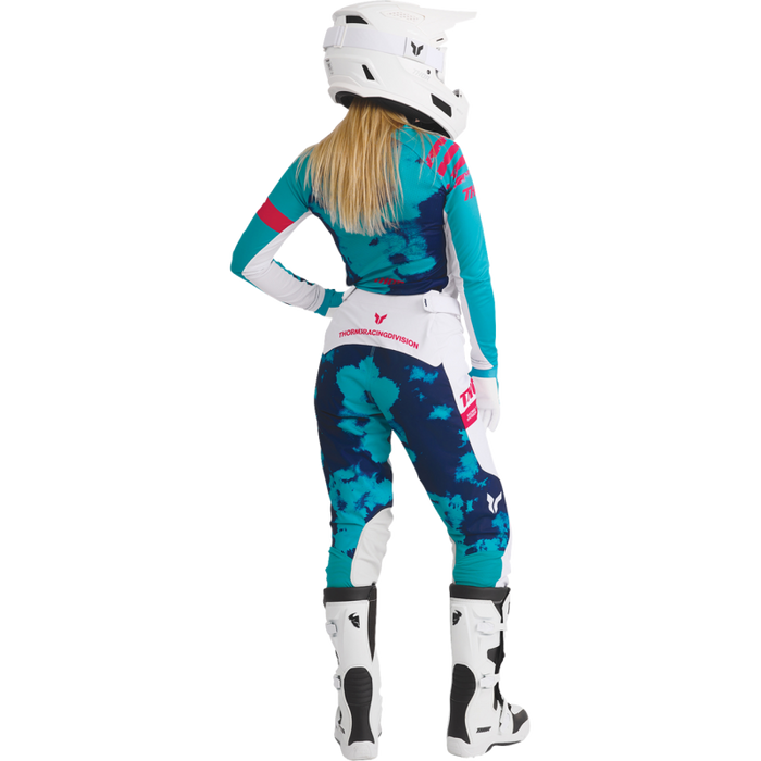Thor Ladies Launchmode Bleach Pants - White/Aqua