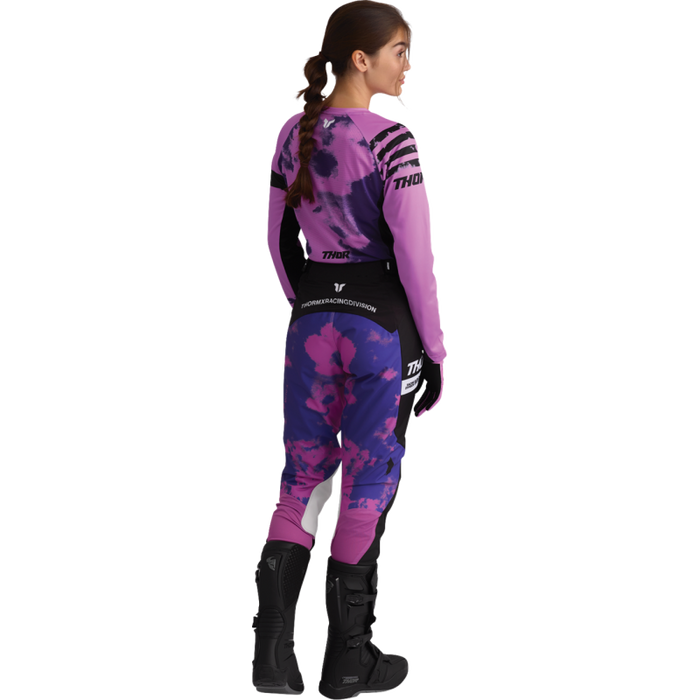 Thor Ladies Launchmode Bleach Pants - Black/Orchid