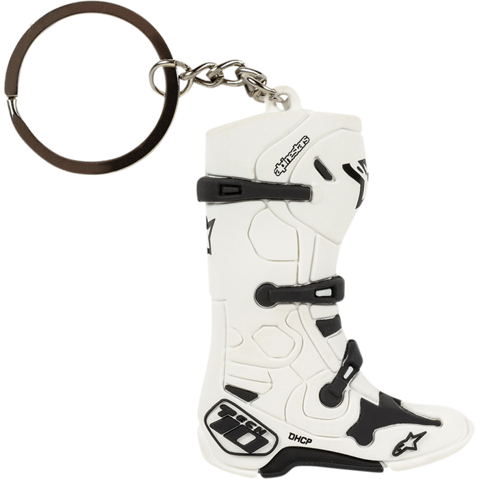 Tech 10 Boot Keychain - White