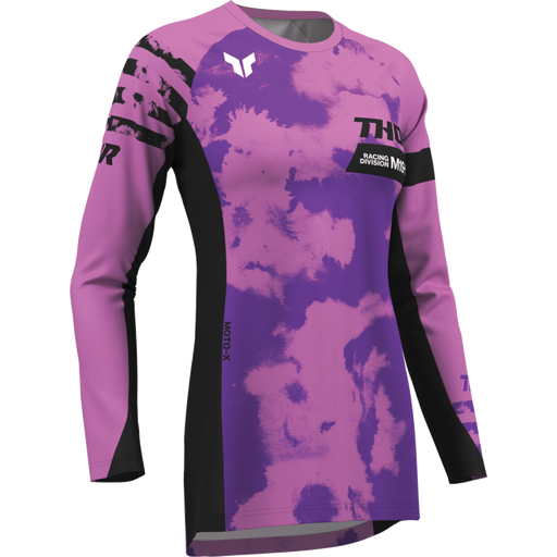 Ladies Launchmode Bleach Jersey - Black/Orchid