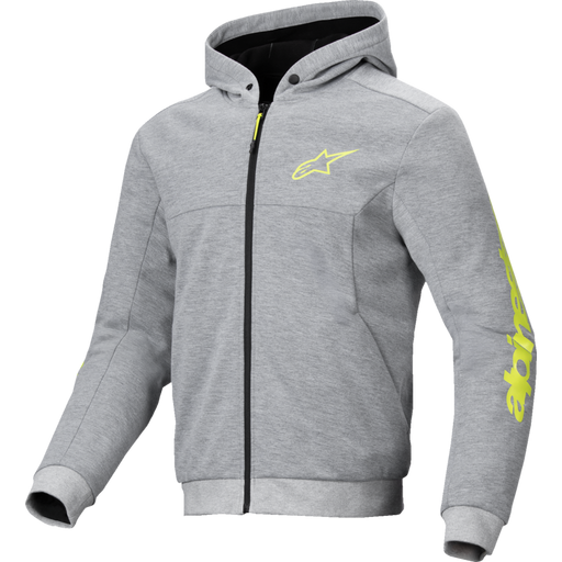 Chrome V2 Riding Hoodie - Grey/Yellow