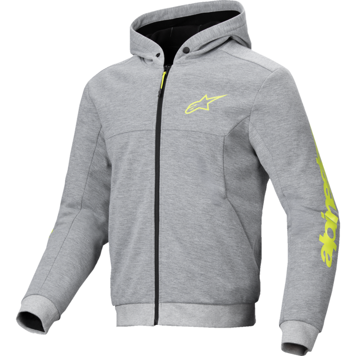 Chrome V2 Riding Hoodie - Grey/Yellow