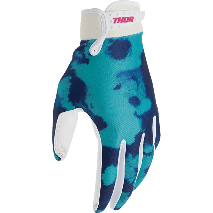 Launchmode Bleach Gloves - White/Aqua