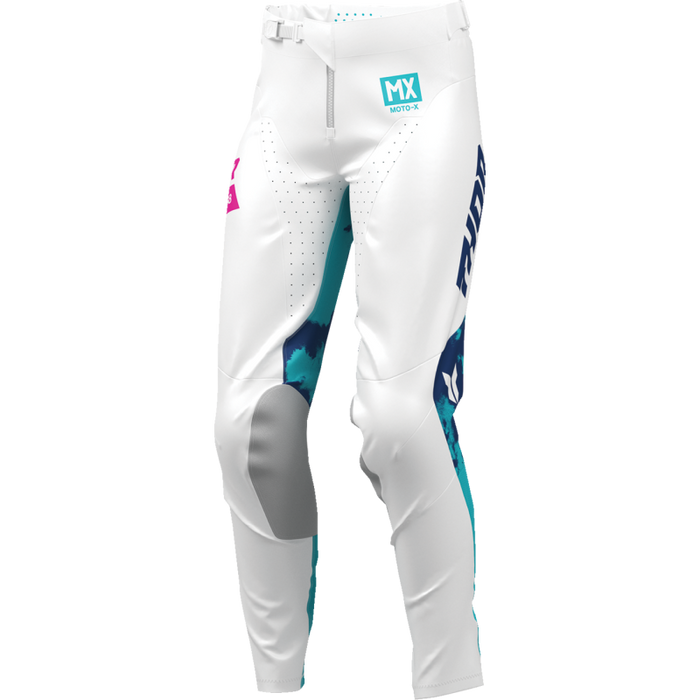Ladies Launchmode Bleach Pants - White/Aqua