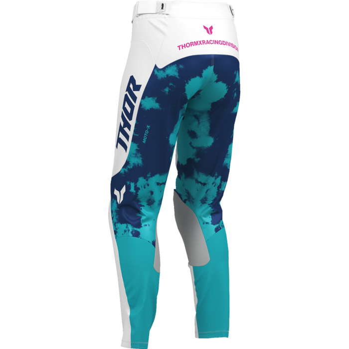 Ladies Launchmode Bleach Pants - White/Aqua